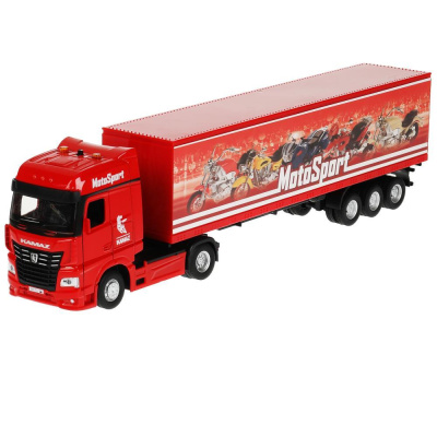 Металлическая машинка КамАЗ Магистральный тягач Технопарк KAMAZCARGO-37SL-RD 01